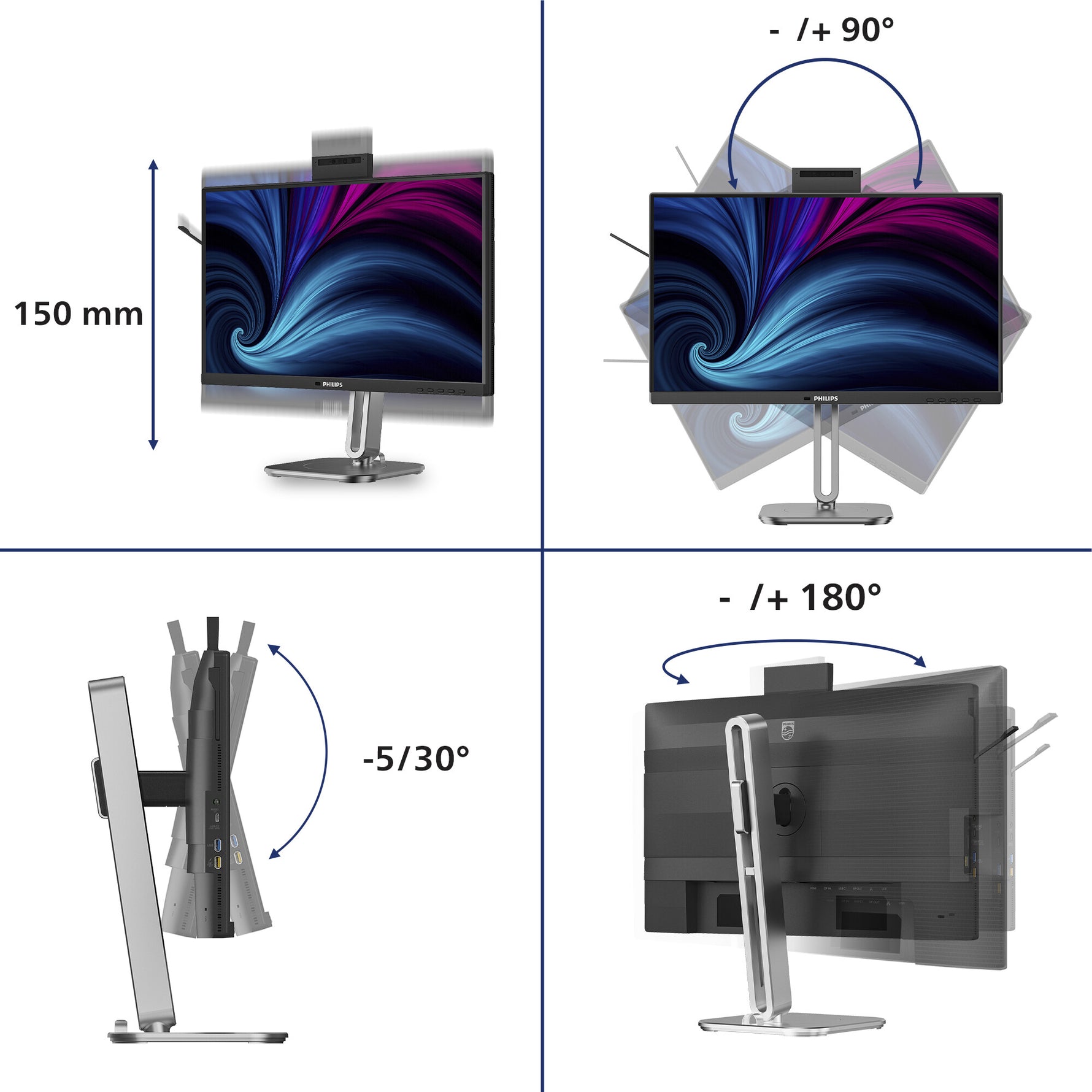 Philips 24B2U4301H/00 computer monitor 60,5 cm (23.8") 1920 x 1080 Pixels