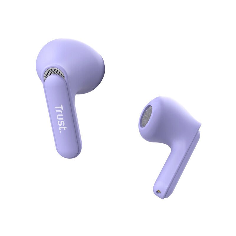 Trust Yavi Headset True Wireless Stereo (TWS) In-ear Oproepen/muziek USB Type-C Bluetooth Paars