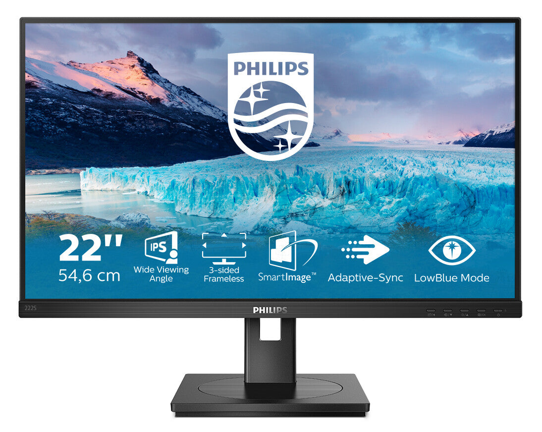 Philips S Line 222S1AE/00 computermonitor 54,6 cm (21.5") 1920 x 1080 Pixels Full HD LCD Zwart