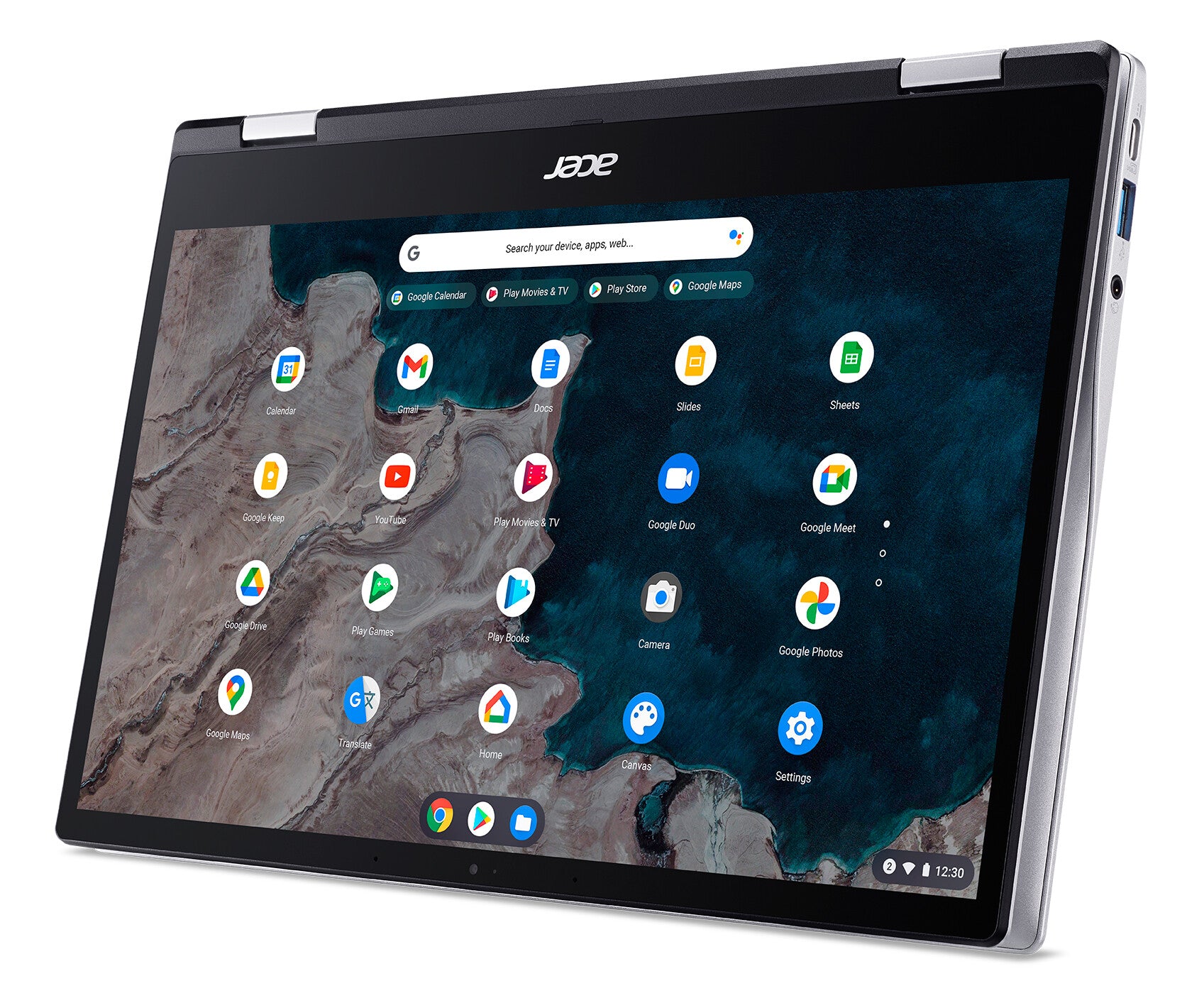 Acer Chromebook CP513-1HL-S1YN Snapdragon 7c 33,8 cm (13.3") Touchscreen Full HD 8 GB LPDDR4x-SDRAM 128 GB eMMC Wi-Fi 5 (802.11ac) ChromeOS voor ondernemingen Zilver
