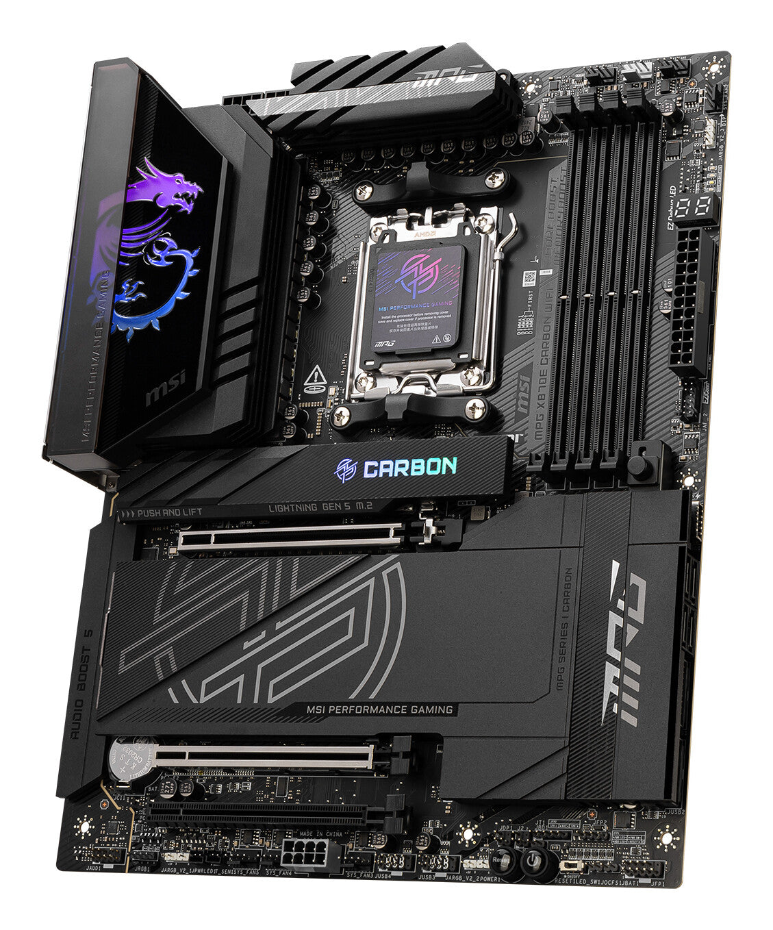MSI MPG X870E CARBON WIFI moederbord AMD X870E Socket AM5 ATX