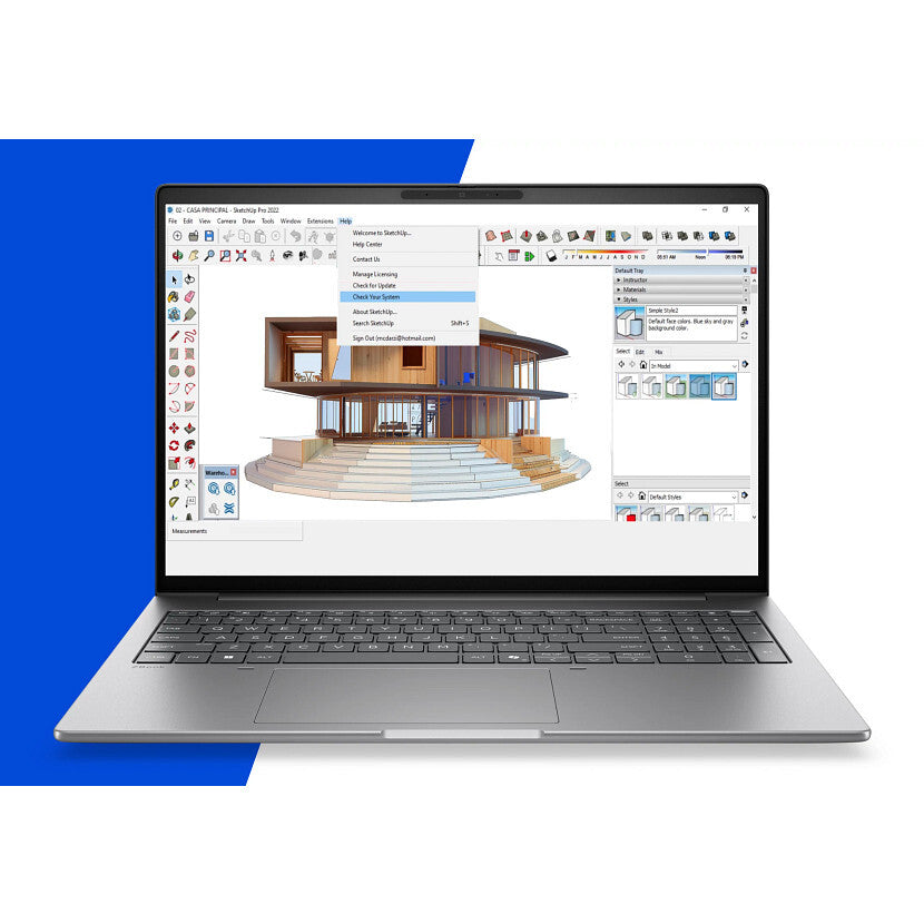 HP ZB8G2a16 RA5P435 16 24GB/512 PC Copilot+ PC 40,6 cm (16") WUXGA DDR5-SDRAM 512 GB SSD Wi-Fi 7 (802.11be) Windows 11 Pro AI Workstation, AI PC Zilver AZERTY
