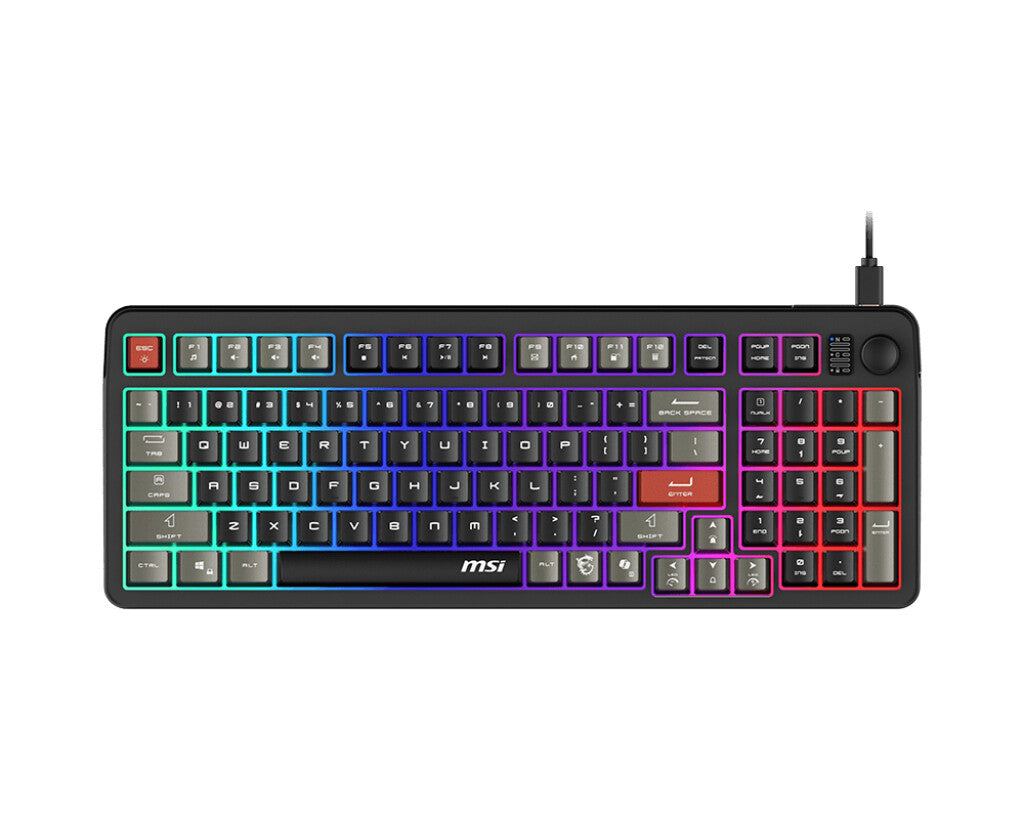 MSI FORGE GK110 toetsenbord Gamen USB QWERTY Amerikaans Engels Zwart