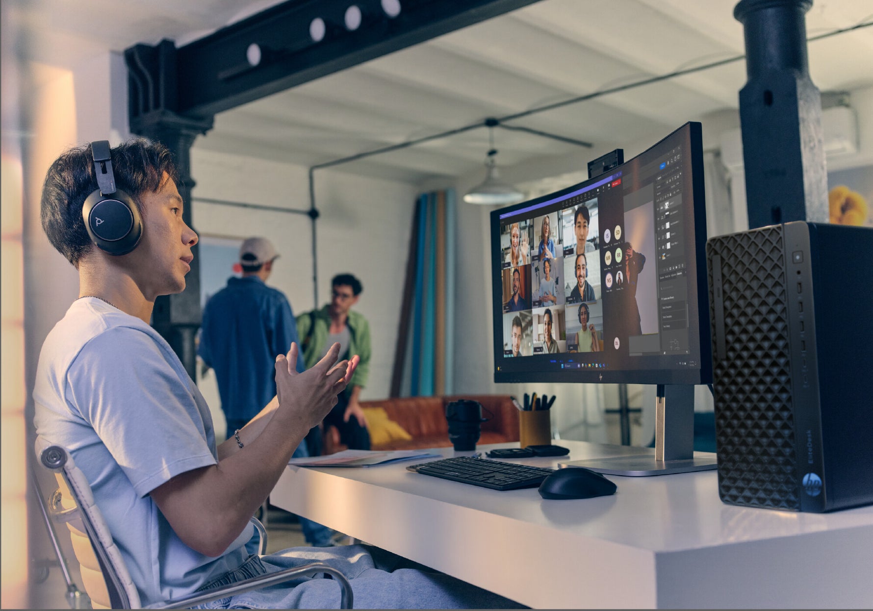 HP EliteDesk 8 Tower G1i AI Wolf Pro Security Edition Intel Core Ultra 5 235 16 GB DDR5-SDRAM 512 GB SSD Windows 11 Pro PC AI PC Zwart