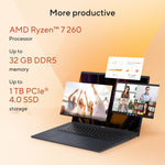 ASUS Vivobook 18 M1807HA-S16512W Copilot+ PC AMD Ryzen™ 7 260 Laptop 46,7 cm (18.4") WUXGA 16 GB DDR5-SDRAM 512 GB SSD Wi-Fi 6 (802.11ax) Windows 11 Home Nederlands Blauw