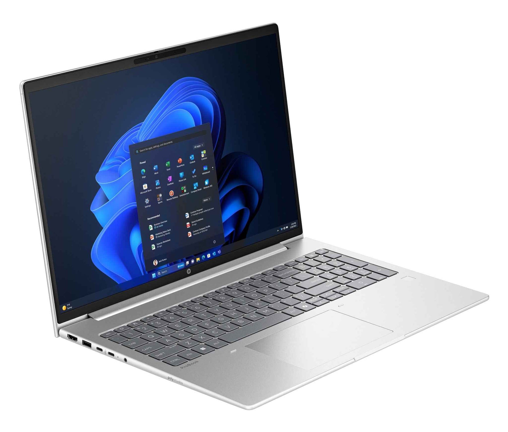 HP ProBook 4 G1i AI Intel Core Ultra 7 255H Laptop 40,6 cm (16") WUXGA 16 GB DDR5-SDRAM 512 GB SSD Wi-Fi 6E (802.11ax) Windows 11 Pro AI PC Zilver AZERTY
