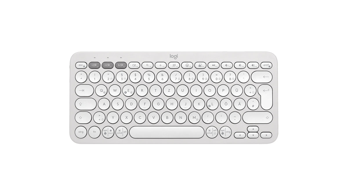 LOGITECH Pebble Keys 2 K380s - TONAL WHITE - (DE) - BT - N/A - CENTRAL-419 - UNIVERSAL