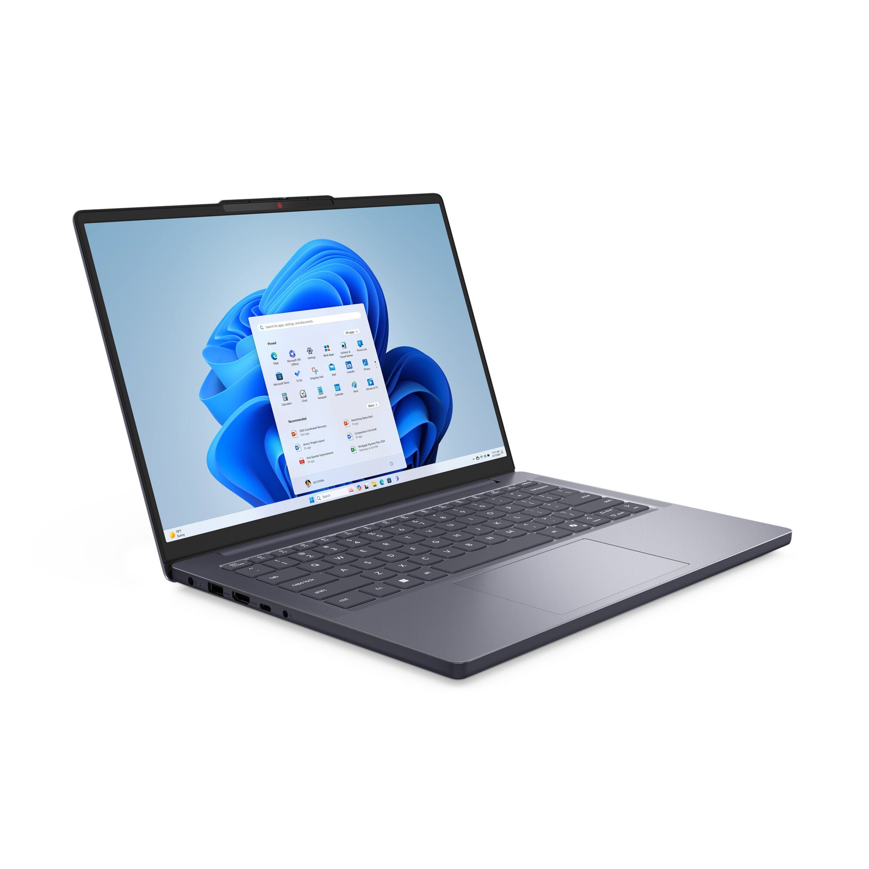 Lenovo IdeaPad Slim 3 14AHP10 AMD Ryzen™ 7 8840HS Laptop 35,6 cm (14") WUXGA 16 GB DDR5-SDRAM 512 GB SSD Wi-Fi 6 (802.11ax) Windows 11 Home Grijs Engels