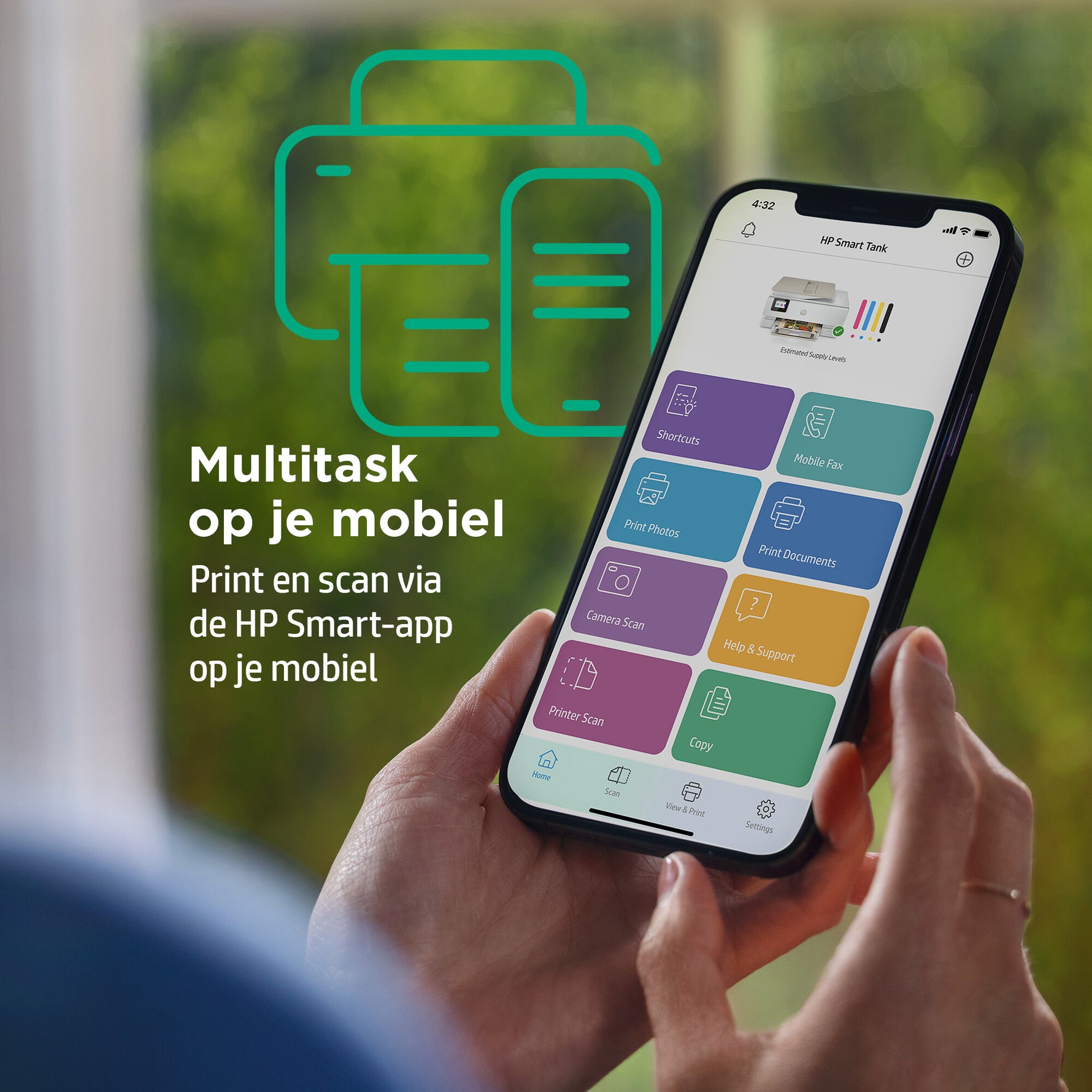 HP ENVY Inspire 7920e Draadloos All-in-One Kleur Printer, Instant Ink; Kopieerapparaat, scanner