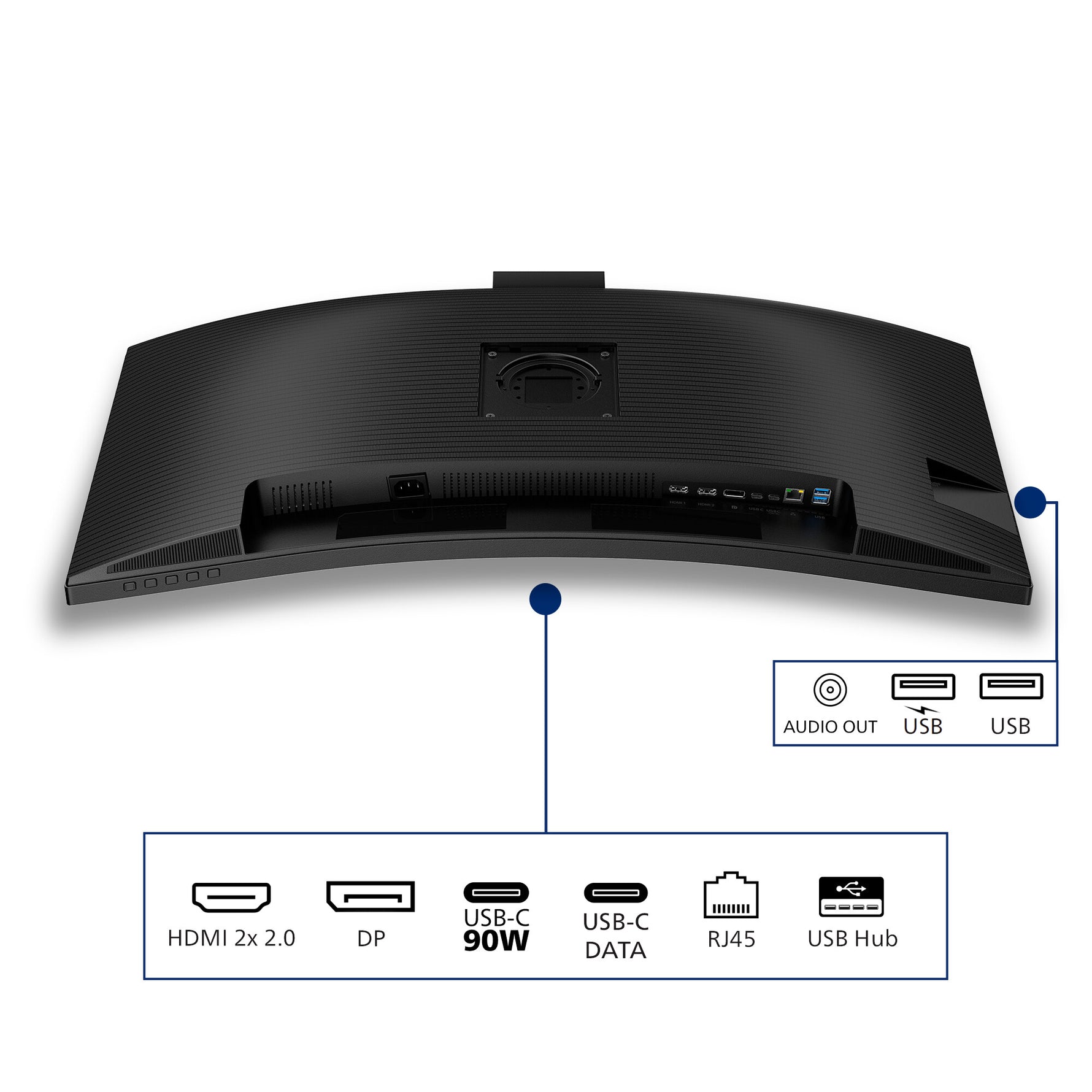Philips 3000 series 34B2U3600CH/00 computer monitor 86,4 cm (34") 3440 x 1440 Pixels Wide Quad HD LCD Zwart