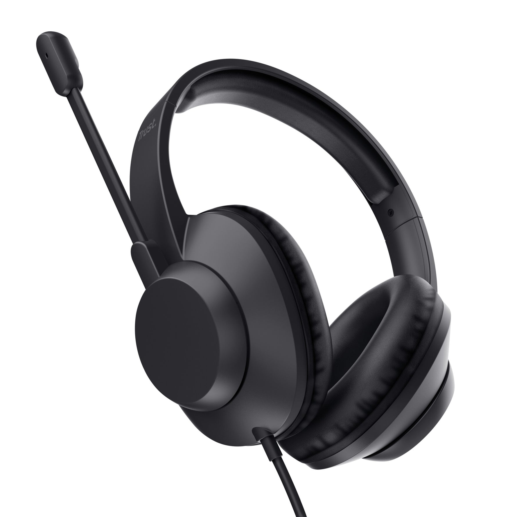 Trust Ayda Max USB Headset - USB headset voor kantoor en calls – Opklapbare microfoon – 40 mm drivers – Zwart