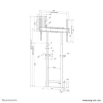 Neomounts WL55-875BL1 TV vloerstandaard 55-100" - wand - gemotoriseerd - TÜV