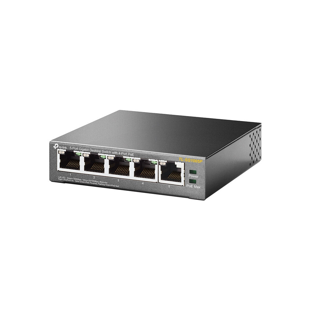 TP-Link TL-SG1005P Unmanaged Gigabit Ethernet (10/100/1000) Power over Ethernet (PoE) Zwart