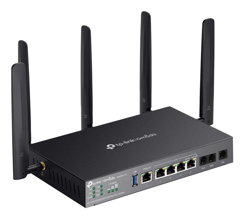 TP-Link Omada DR3650V-4G draadloze router Gigabit Ethernet Dual-band (2.4 GHz / 5 GHz) Zwart