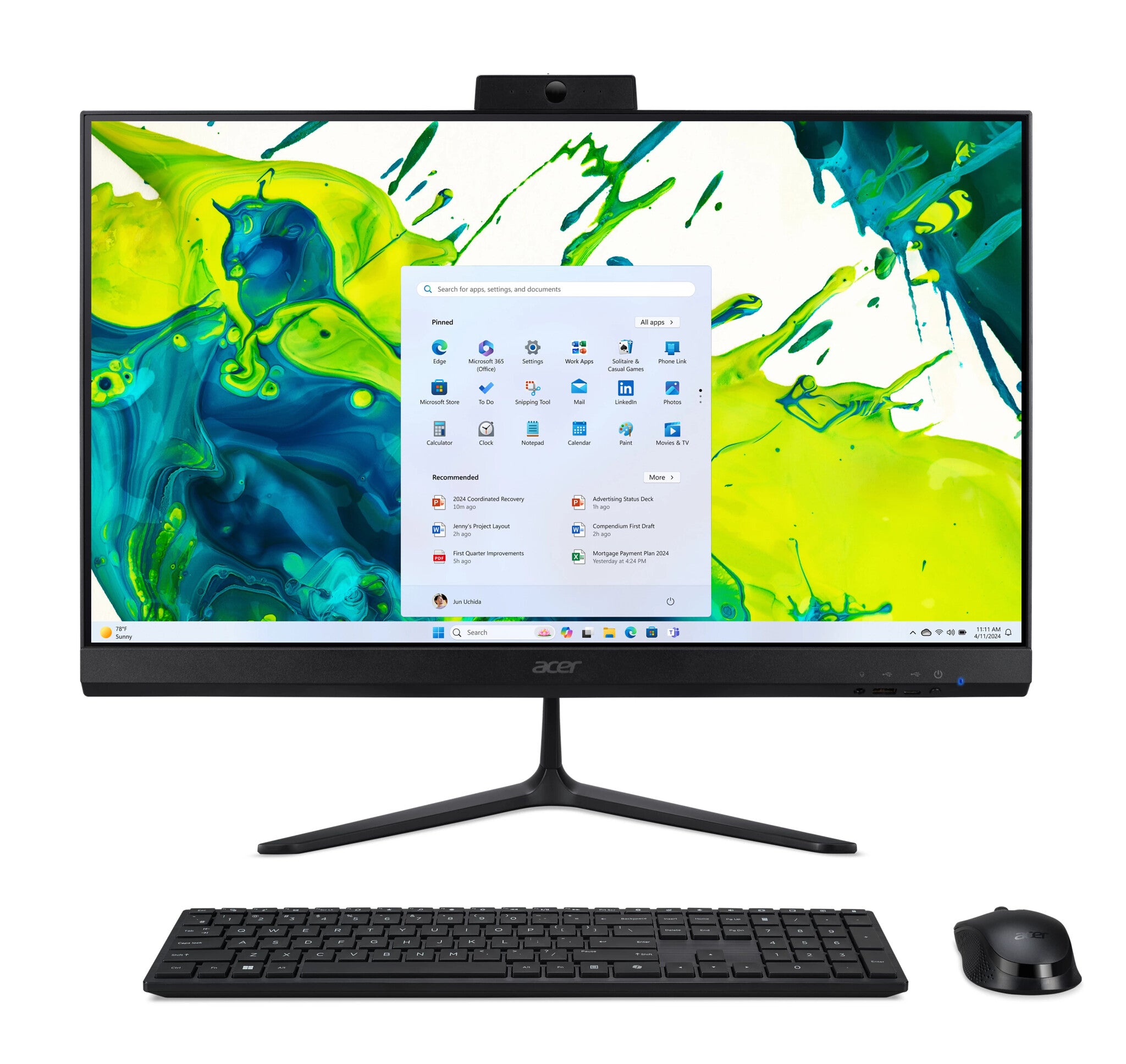 Acer Aspire C24A-P1MTL Alles-in-één computer
