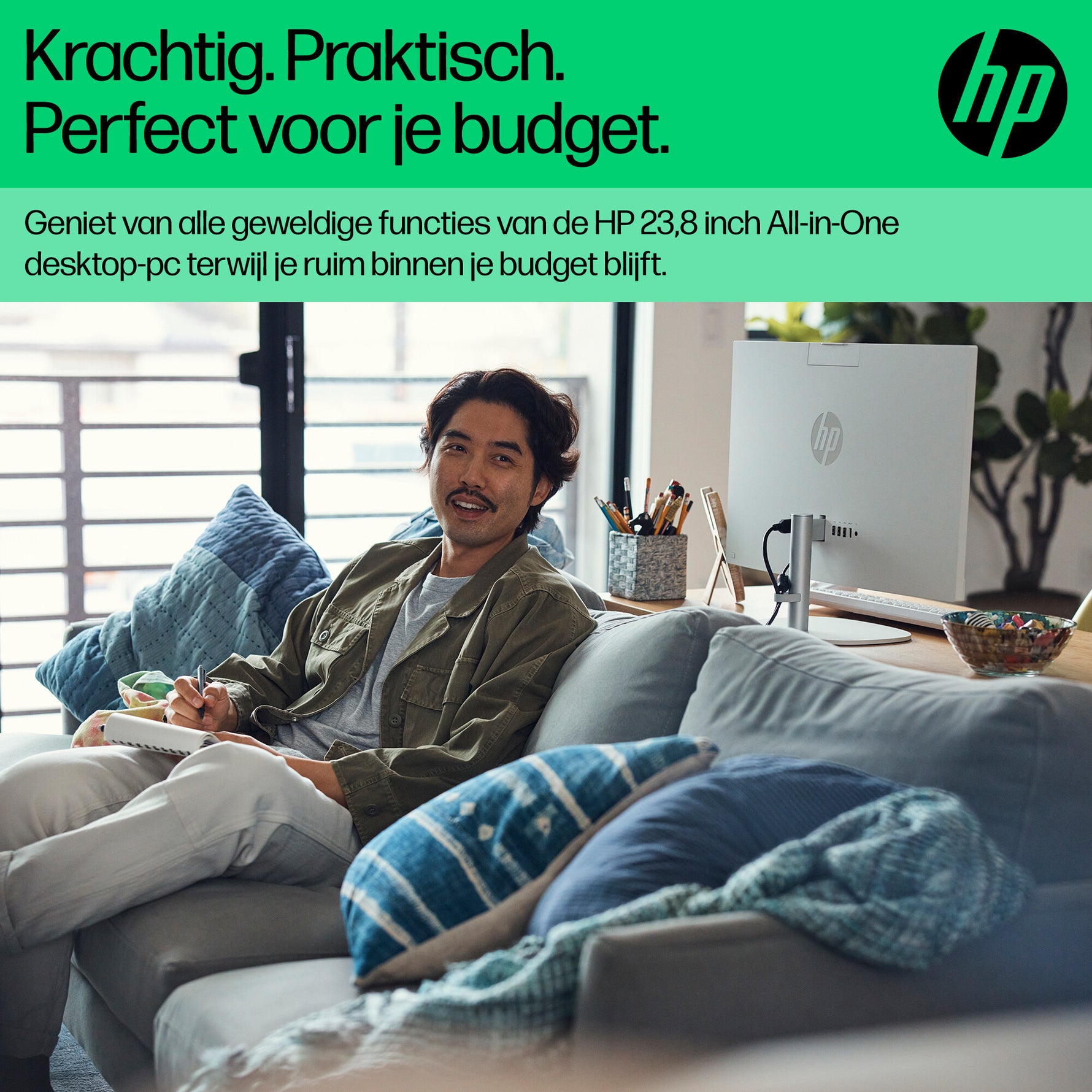 HP 24-cr0059nd 24 inch All-in-One Intel® Core™ i5 i5-1335U 60,5 cm (23.8") 1920 x 1080 Pixels Alles-in-één-pc 16 GB DDR4-SDRAM 1 TB SSD Windows 11 Home Wi-Fi 6 (802.11ax) Wit