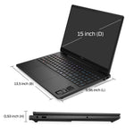 HP HyperX OMEN 15-ga0070nd Intel® Core™ i7 i7-14650HX 38,9 cm (15.3") 2.5K 24 GB DDR5-SDRAM NVIDIA GeForce RTX 5060 Wi-Fi 6 (802.11ax) Windows 11 Home Zwart