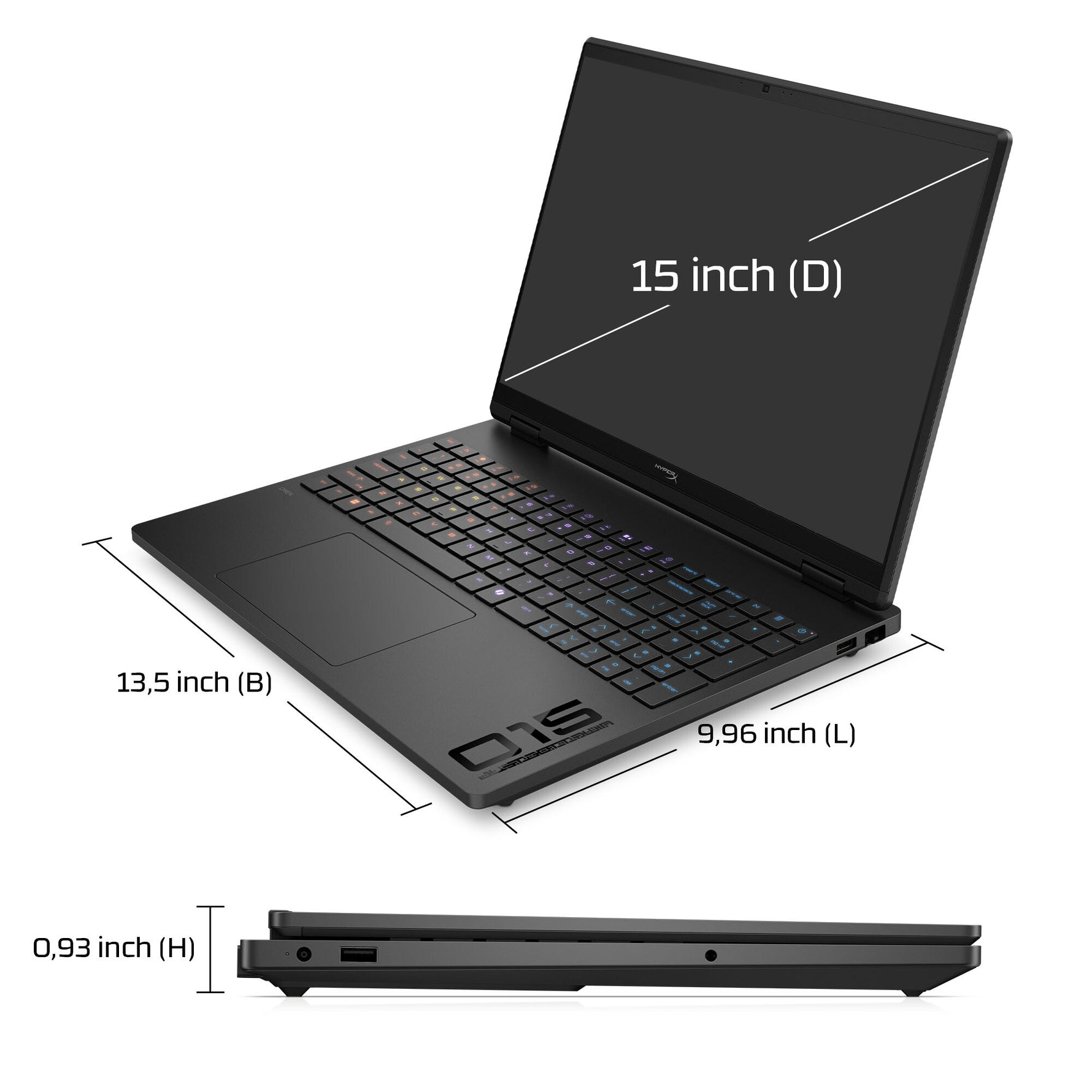 HP HyperX OMEN 15-ga0070nd Intel® Core™ i7 i7-14650HX 38,9 cm (15.3") 2.5K 24 GB DDR5-SDRAM NVIDIA GeForce RTX 5060 Wi-Fi 6 (802.11ax) Windows 11 Home Zwart