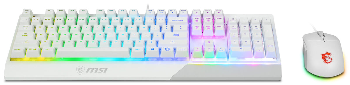 MSI VIGOR GK30 toetsenbord Inclusief muis Gamen USB QWERTY US International Wit