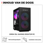 HP OMEN 35L Gaming Desktop GT16-0246nd PC Intel Core Ultra 9 285K 32 GB DDR5-SDRAM 2 TB SSD NVIDIA GeForce RTX 5070 Ti Windows 11 Home Tower AI PC Zwart