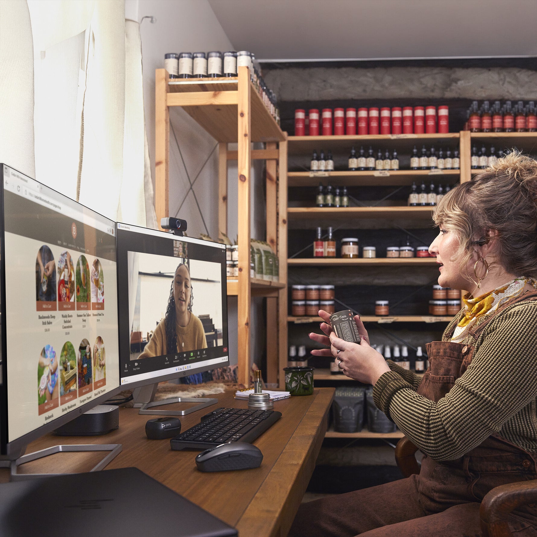 HP Poly Voyager Free 60+ UC M Carbon Black Earbuds + BT700 USB-C-adapter + oplaadcase met touchscreen