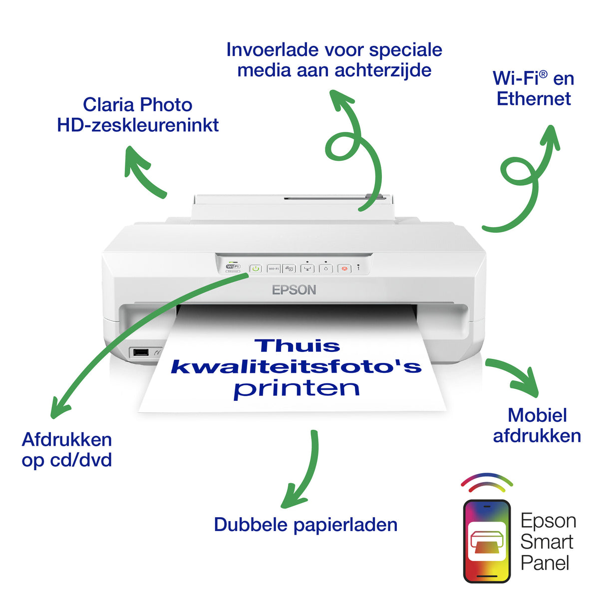 Epson Expression Photo XP-65 A4 draadloze inkjetprinter