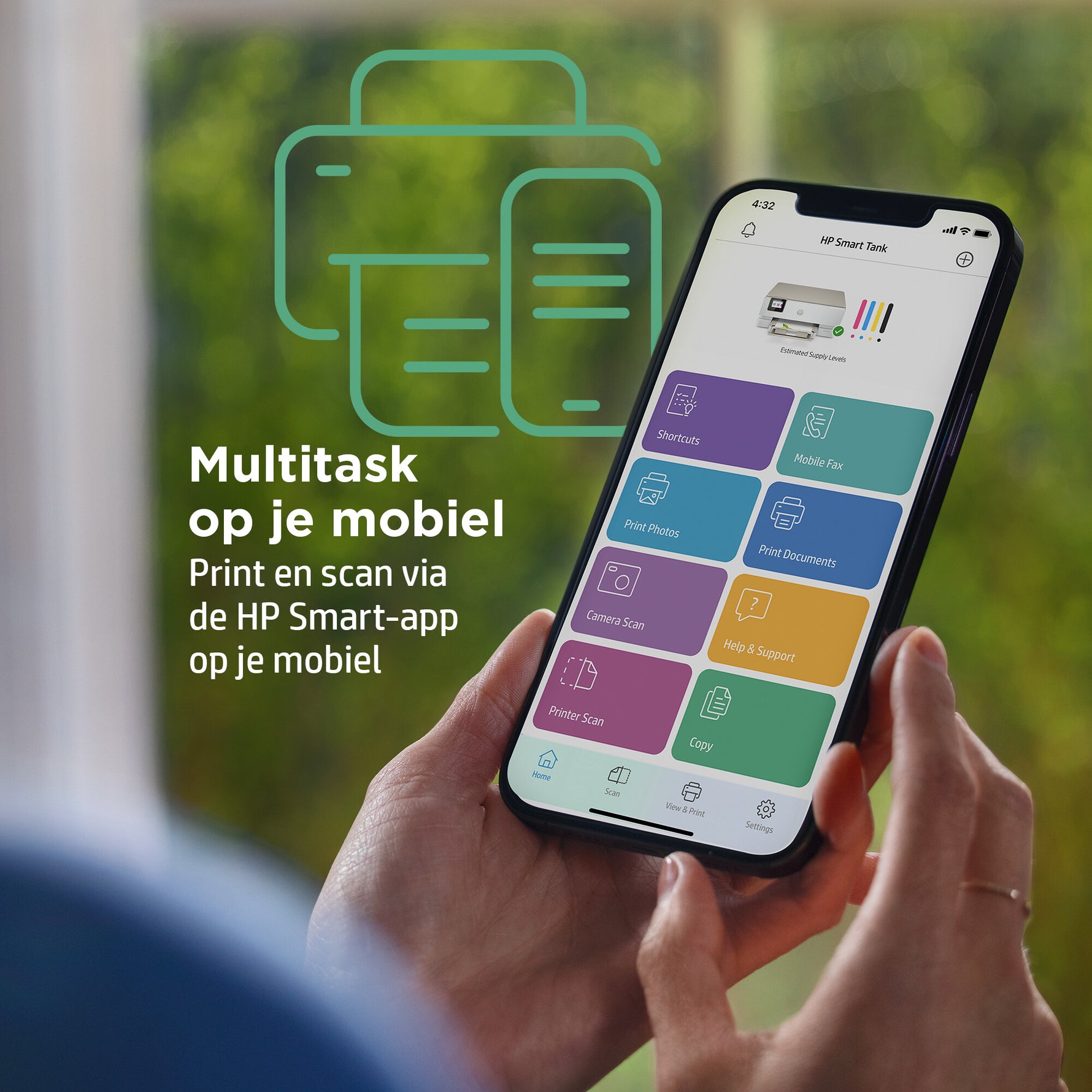 HP ENVY Inspire 7220e Draadloos All-in-One Kleur Printer, Instant Ink; Kopieerapparaat, scanner