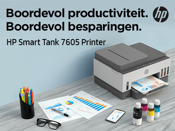 HP Smart Tank 7605 Draadloos All-in-One Kleur Printer, Dubbelzijdig printen; Kopieerapparaat, Scanner