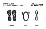 iiyama ProLite XU2493HSU-B7 computer monitor 60,5 cm (23.8") 1920 x 1080 Pixels Full HD LED Zwart