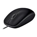 Logitech 910-005508 B110 Silent, Ambidextrous, Optical, USB Type-A, 1000 DPI, Black