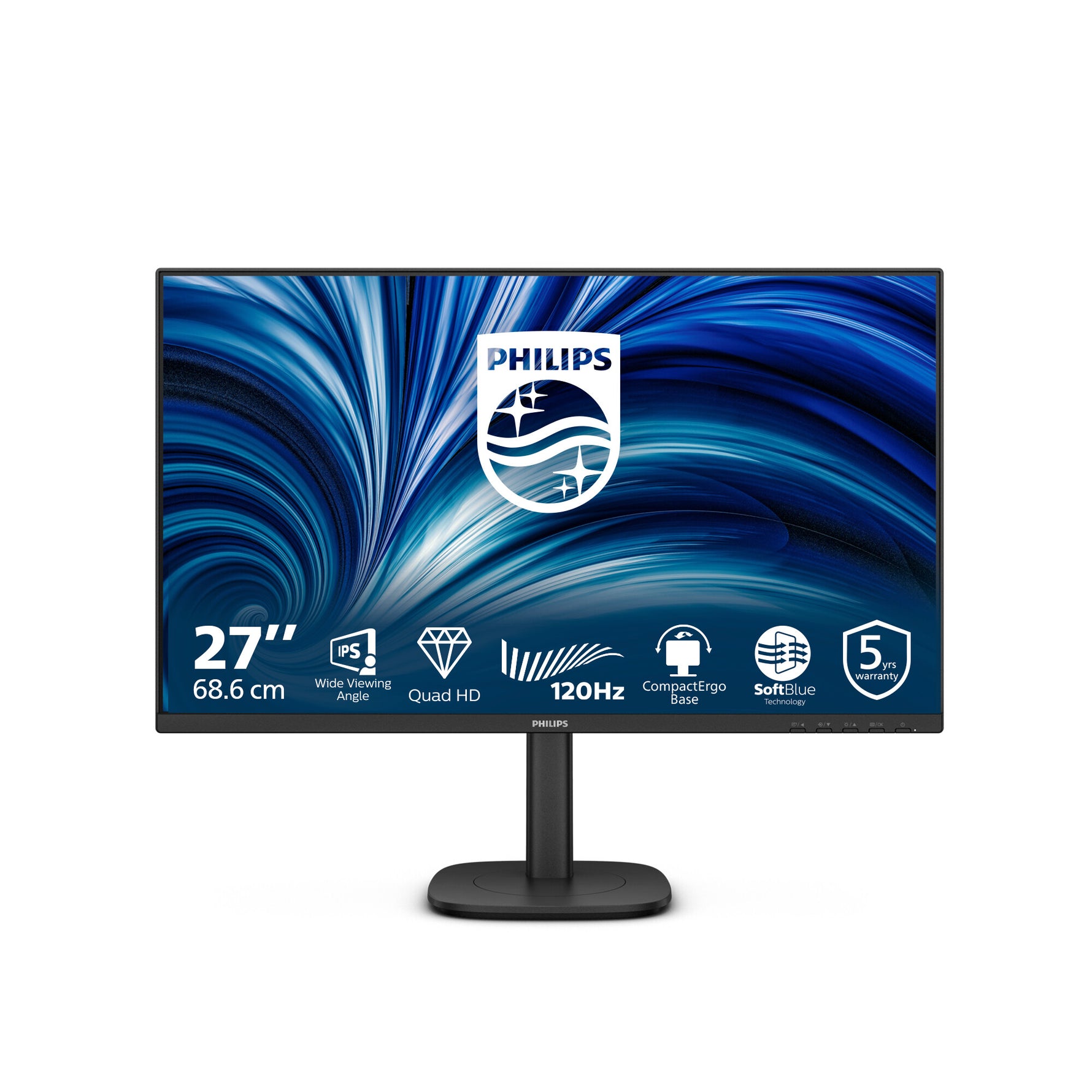 Philips 27B2N3500J/00 computer monitor 68,6 cm (27") 2560 x 1440 Pixels 2K LCD Zwart
