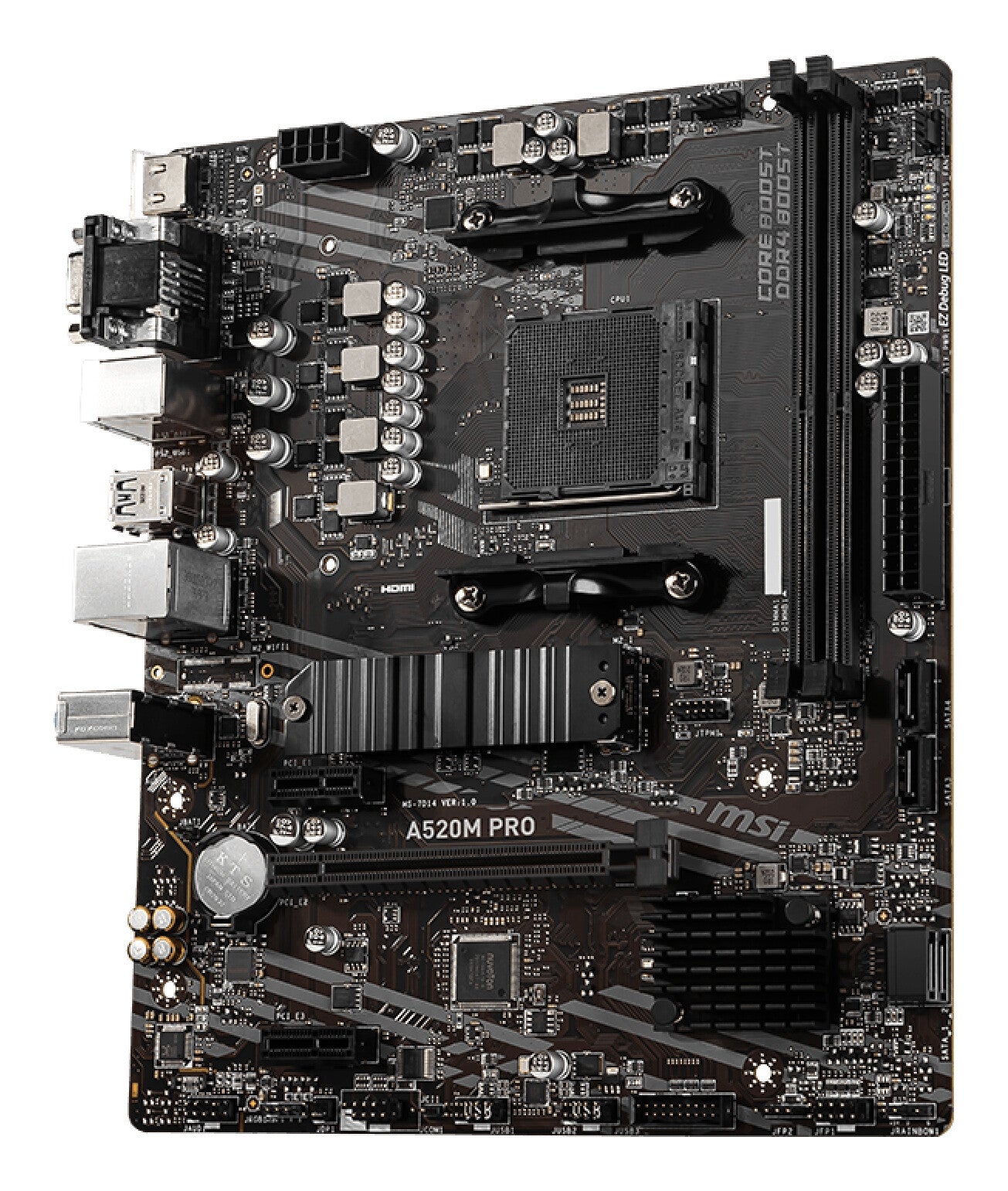 MSI A520M PRO moederbord AMD A520 Socket AM4 micro ATX