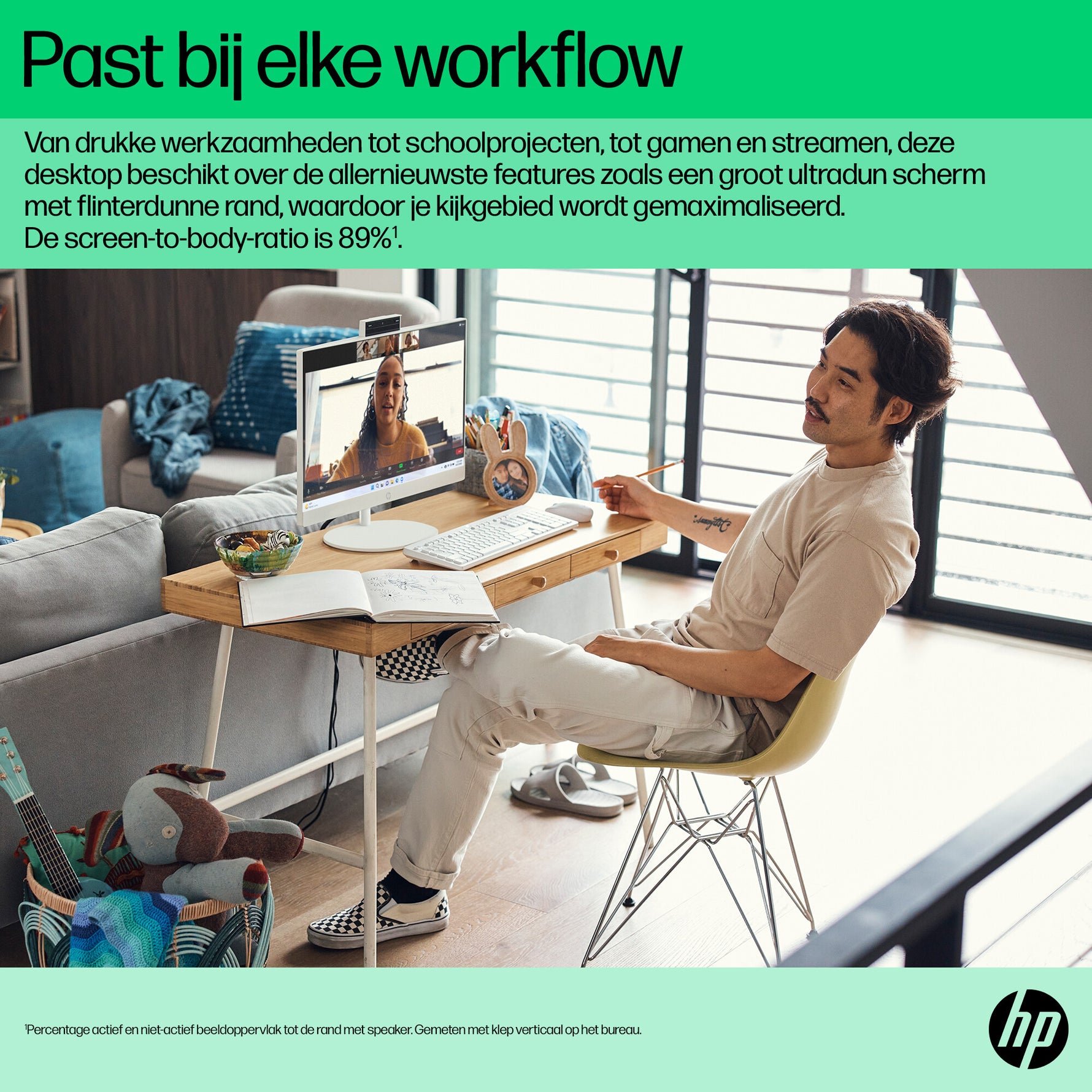 HP AIO 24-cr0057nd PC NL Intel® Core™ i5 i5-1335U 60,5 cm (23.8") 1920 x 1080 Pixels Alles-in-één-pc 16 GB DDR4-SDRAM 512 GB SSD Windows 11 Home Wi-Fi 6 (802.11ax) Wit