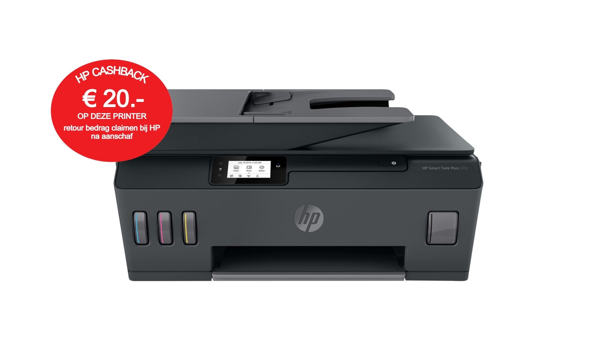 HP Smart Tank Plus 570 Draadloos All-in-One Kleur Printer, Kopieerapparaat, scanner