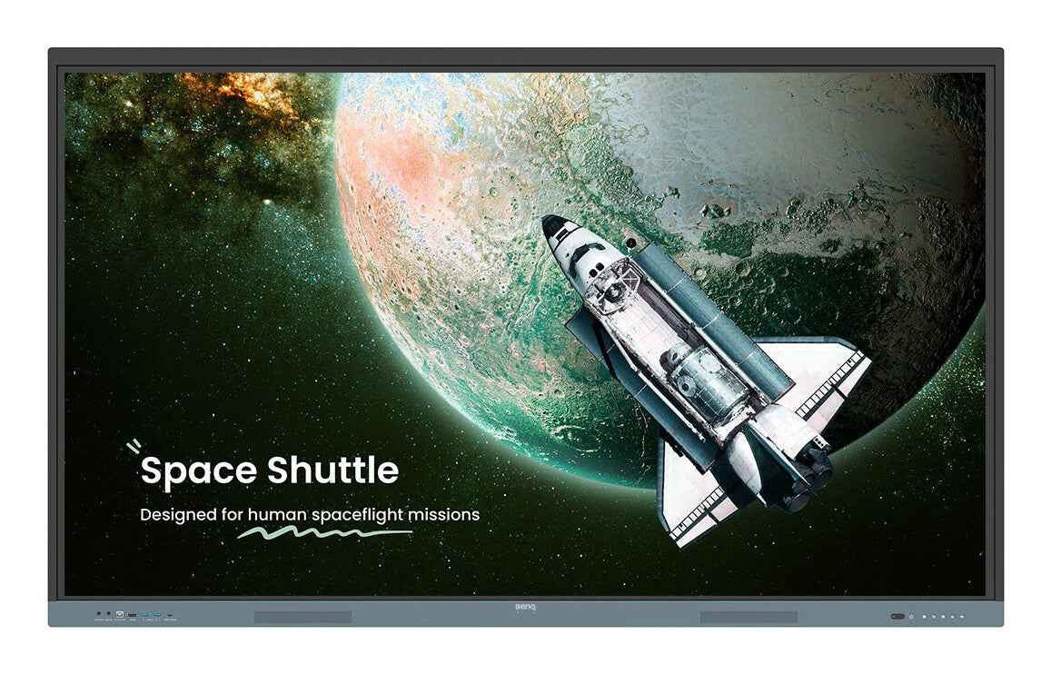 BenQ RE6504 65IN DIRECT LED 1200:1 Interactief flatscreen 165,1 cm (65") 450 cd/m² 4K Ultra HD Zwart, Grijs Touchscreen Type processor Android