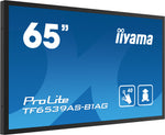 iiyama TF6539AS-B1AG computer monitor 163,8 cm (64.5") 3840 x 2160 Pixels 4K Ultra HD LED Touchscreen Zwart