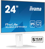 iiyama ProLite XUB2497HSU-W2 computer monitor 60,5 cm (23.8") 1920 x 1080 Pixels Full HD LED Wit