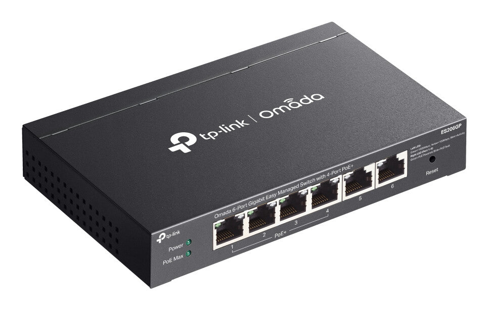 TP-Link Omada ES206GP netwerk-switch Managed Gigabit Ethernet (10/100/1000) Power over Ethernet (PoE) Zwart