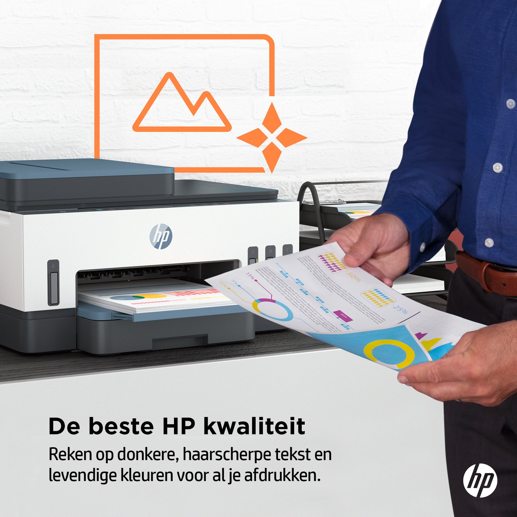 HP Smart Tank 7306 Draadloos All-in-One Kleur Printer, Dubbelzijdig printen; Kopieerapparaat, Scanner