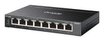 TP-Link Omada ES208GP netwerk-switch Managed L2 Gigabit Ethernet (10/100/1000) Power over Ethernet (PoE) DIN rail Zwart