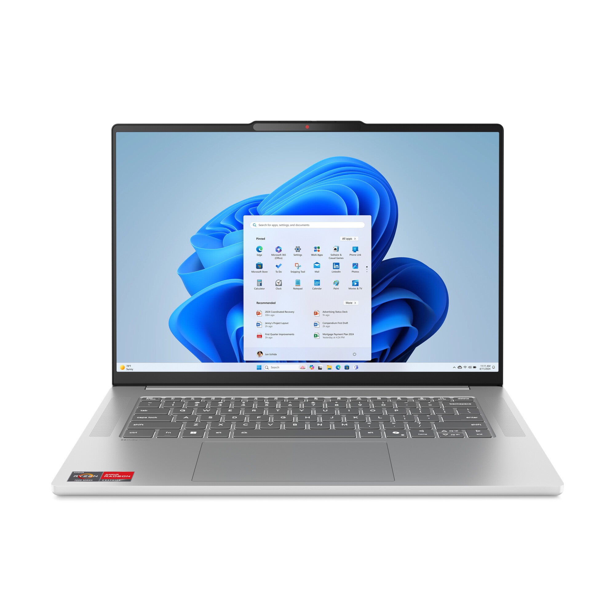 Lenovo IdeaPad Slim 5 15ARP10 AMD Ryzen™ 5 7535HS Laptop 38,9 cm (15.3") WUXGA 16 GB LPDDR5x-SDRAM 512 GB SSD Wi-Fi 6 (802.11ax) Windows 11 Home Grijs Engels