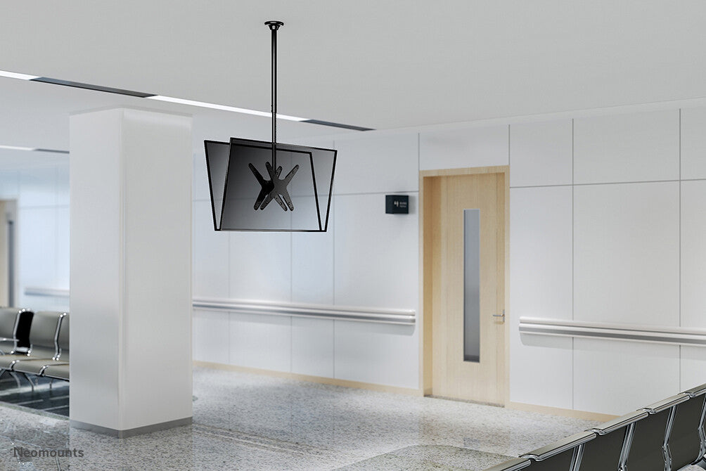 Neomounts FPMA-C340DBLACK Dual monitor/TV-beugel plafond 32-75