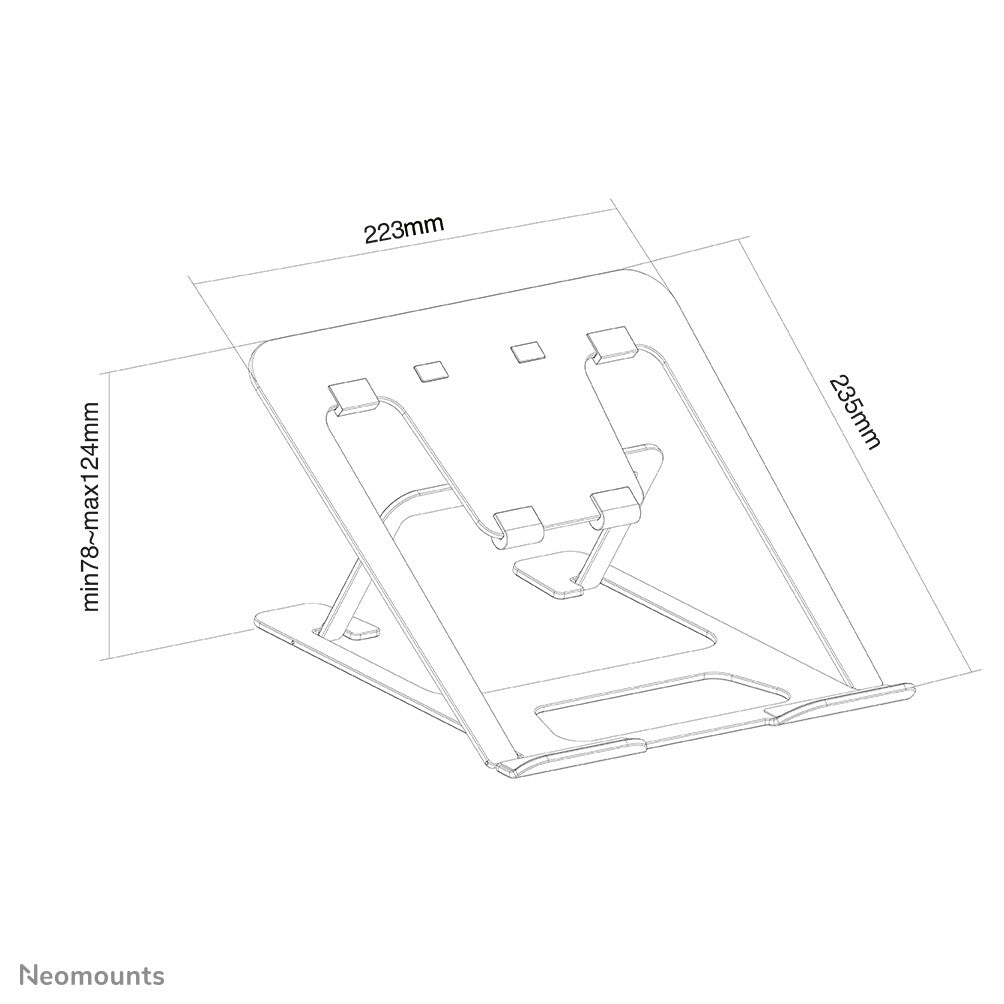 Neomounts NSLS085BLACK Laptopstandaard 10-17" - opvouwbaar - compact - universeel