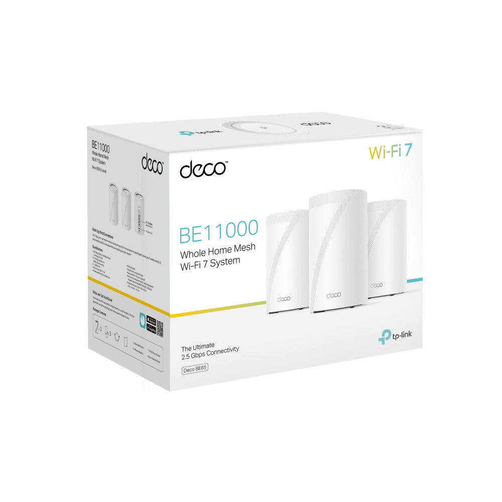 TP-Link Deco BE65 Tri-band (2,4 GHz / 5 GHz / 6 GHz) Wi-Fi 7 (802.11be) Wit 4 Intern