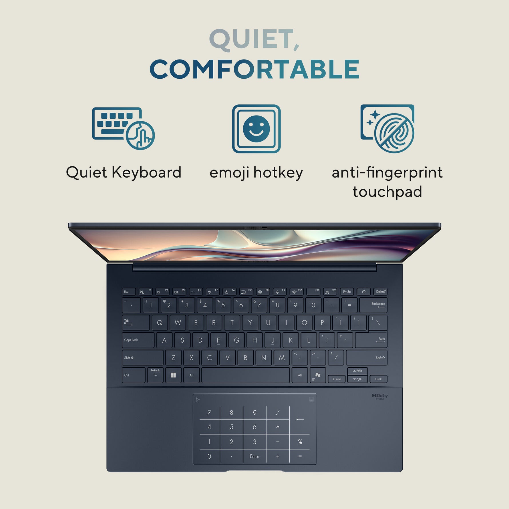ASUS Zenbook 14 OLED UX3405CA-QD012W Intel Core Ultra 7 255H Laptop 35,6 cm (14") WUXGA 32 GB LPDDR5x-SDRAM 1 TB SSD Wi-Fi 7 (802.11be) Windows 11 Home Nederlands Blauw