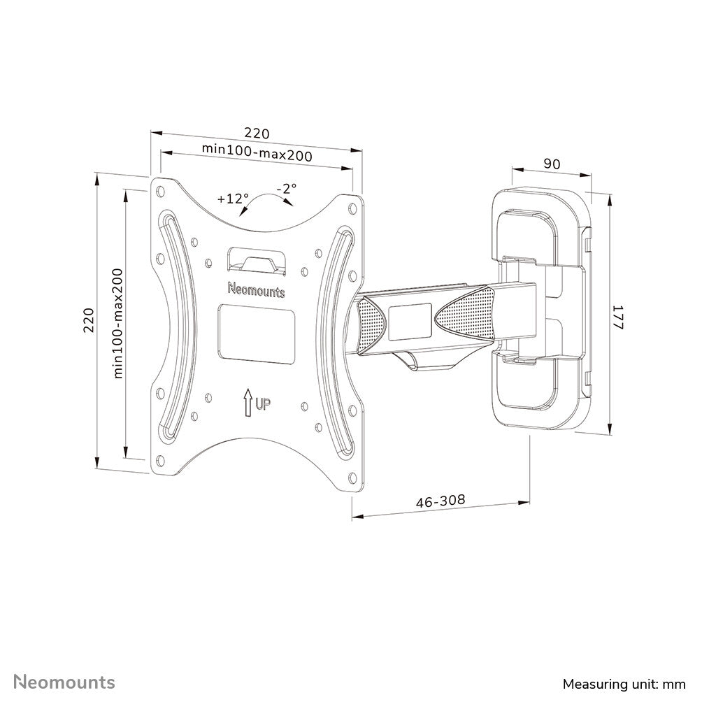 Neomounts WL40-540BL12 TV-beugel wand 32-55