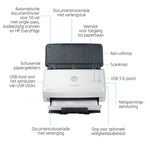 HP ScanJet Pro 3000 s4 Paginascanner 600 x 600 DPI A4 Zwart, Wit