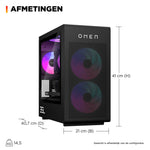 HP OMEN 35L GT16-1217nd AMD Ryzen 7 9800X3D 32GB DDR5 2TB PCIe NVMe SSD RTX 5070 Ti 16GB W11H AMD Ryzen™ 7 DDR5-SDRAM NVIDIA GeForce RTX 5070 Ti Windows 11 Home Tower PC Zwart