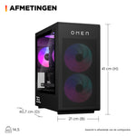HP OMEN 35L GT16-1367nd AMD Ryzen 7 9800X3D 32GB DDR5 1TB PCIe NVMe SSD RTX 5060 Ti 16GB W11H AMD Ryzen™ 7 DDR5-SDRAM NVIDIA GeForce RTX 5060 Ti Windows 11 Home Tower PC Zwart