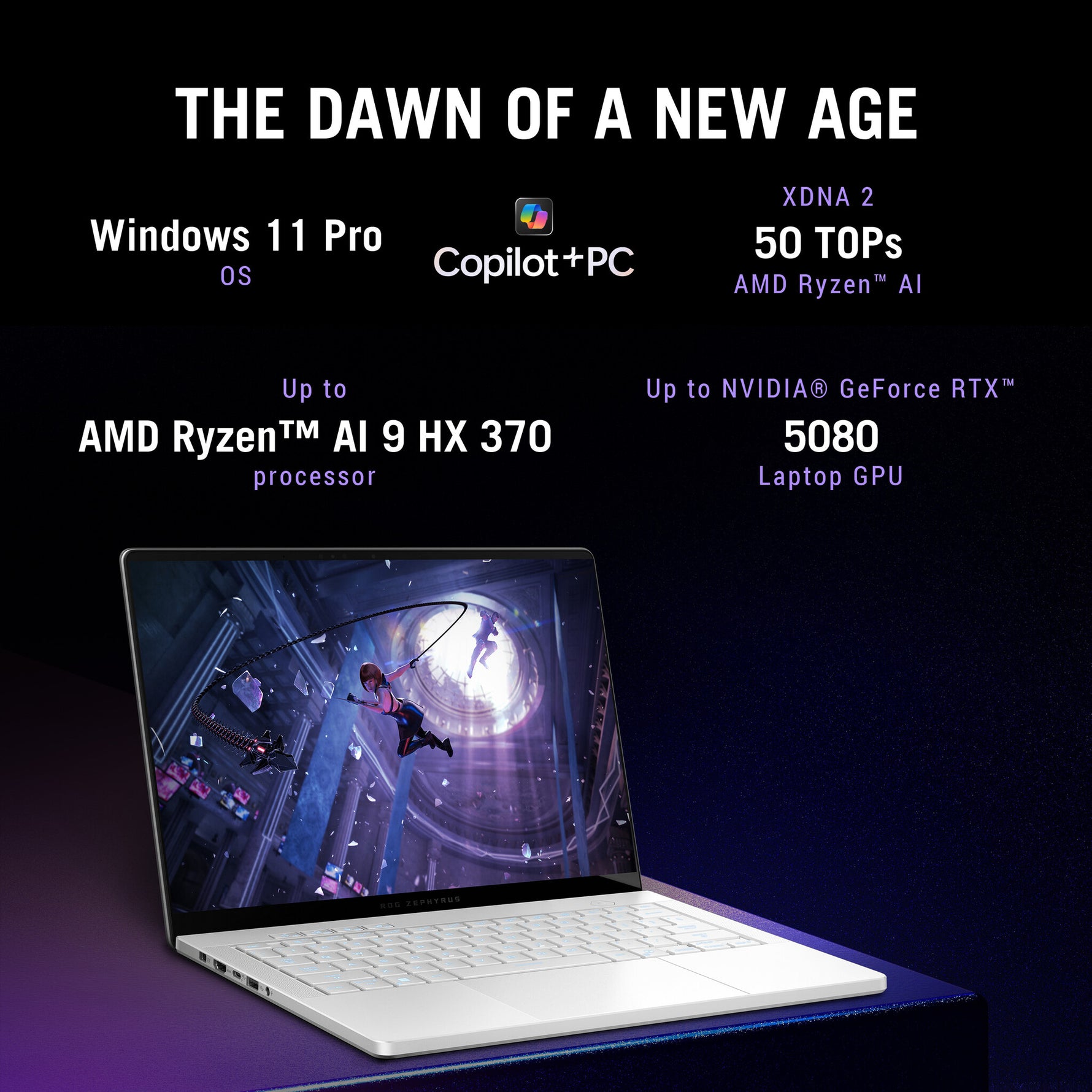 ASUS ROG Zephyrus G14 GA403WW-QS074W Copilot+ PC AMD Ryzen AI 9 370 Laptop 35,6 cm (14